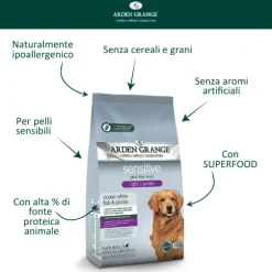 Arden Grange Hypoallergenic Sensitive Grain Free Light/Senior All breeds Pesce e patate