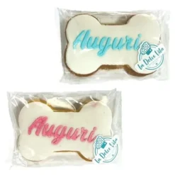 Biscotto Snack a forma di Osso Auguri La Dolce Vita 85 gr Leopet
