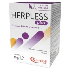 Candioli Pharma Herpless Plus Polvere Integratore Infezioni da Herpes Gatti