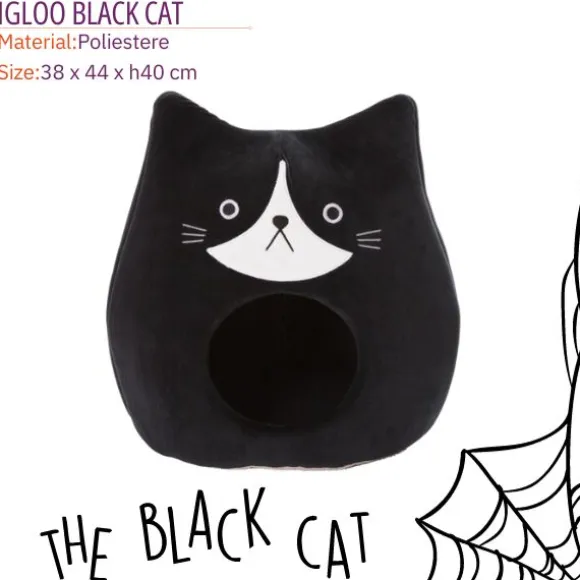 Cuccia per gatti Igloo Black Cat Ferribiella
