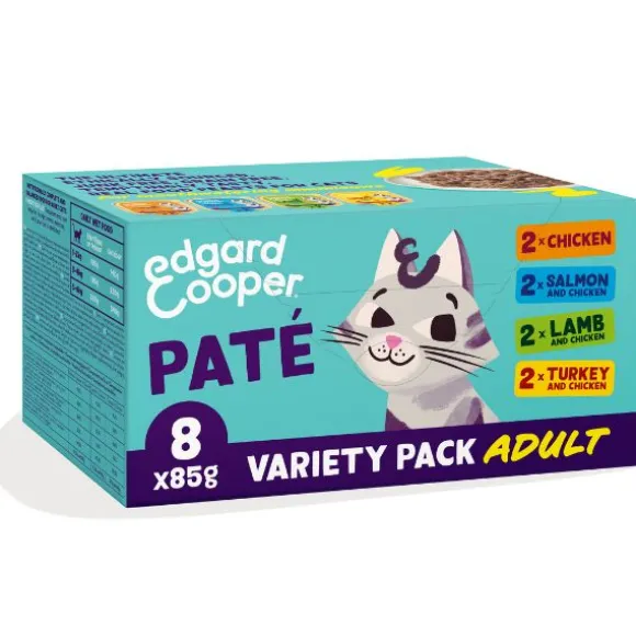 Edgard & Cooper Cat Adult Patè Grain Free Multipack 8x85 gr