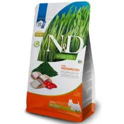 Farmina N&D Spirulina Grain Free Adult Mini Aringa, spirulina e bacche di goji