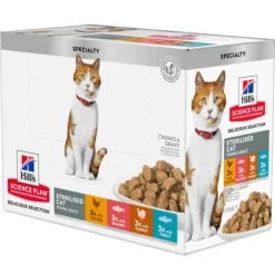 Hill's science Plan Cat Young Adult Sterilised multipack 12x85 gr