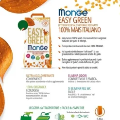 Lettiera vegetale Monge Easy Green 100% Mais Italiano