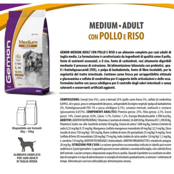 Monge Gemon Medium Adult con Pollo e Riso