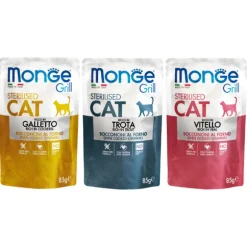 Monge Grill Grain Free Sterilised Cat bocconcini 85 gr
