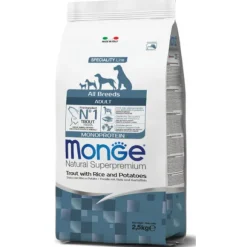 Monge Natural Superpremium All Breeds Adult Monoprotein Trota con riso e patate