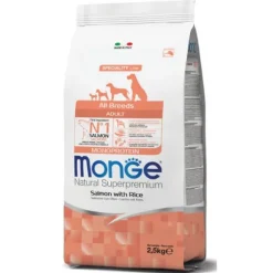 Monge Natural Superpremium All Breeds Adult Monoprotein Salmone con Riso