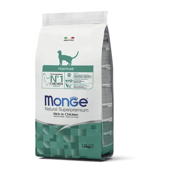 Monge Natural Superpremium Hairball Ricco in Pollo