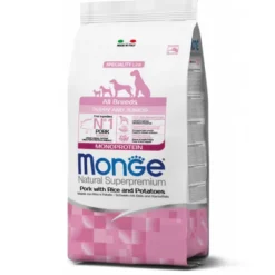 Monge Natural Superpremium All Breeds Puppy & Junior Monoprotein Maiale con Riso