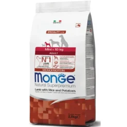 Monge Natural Superpremium Mini Adult Monoprotein Agnello con Riso e Patate