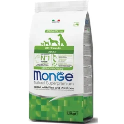 Monge Natural Superpremium All Breeds Adult Monoprotein Coniglio con Riso e Patate
