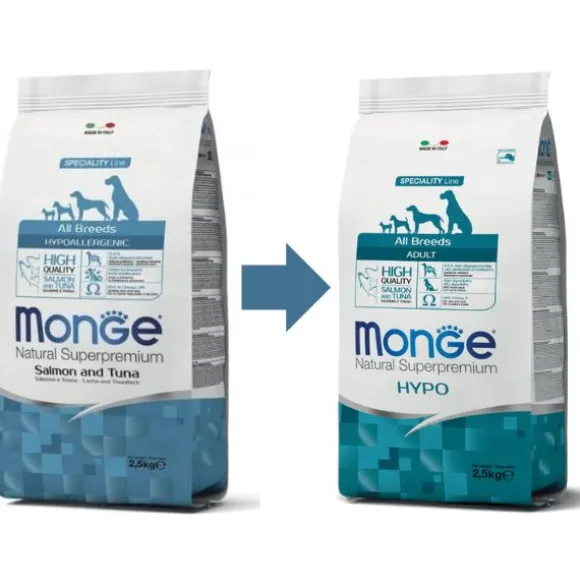 Monge Natural Superpremium All Breeds Adult Hypoallergenic con Salmone e Tonno