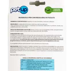 Museruola per cani regolabile a incrocio in tessuto PetUp