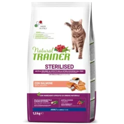 Natural Trainer Adult Sterilised con Salmone