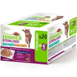 Natural Trainer Cat Sterilised multipack 24 x 85 gr