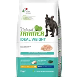 Natural Trainer Ideal Weight Adult Small e Toy con Carni Bianche