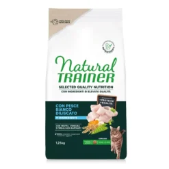 Natural Trainer Selected Quality Adult Cat Sterilised Grain Free Pesce Bianco