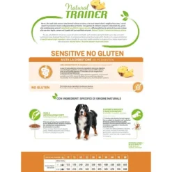 Natural Trainer Sensitive No Gluten Medium&Maxi Mature con salmone
