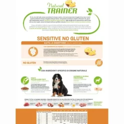 Natural Trainer Sensitive No Gluten Medium/Maxi Puppy e Junior con Salmone