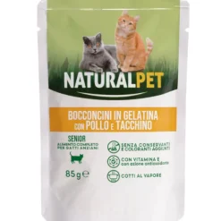NaturalPet Cat Senior Bocconcini in gelatina 85 gr