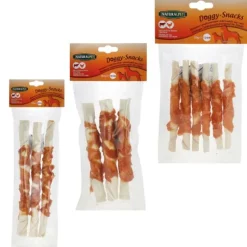NaturalPet Doggy Snacks Bastoncino Annodato pollo e bovino