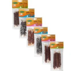 NaturalPet Doggy Snacks per cani Rolls di pelle bovina
