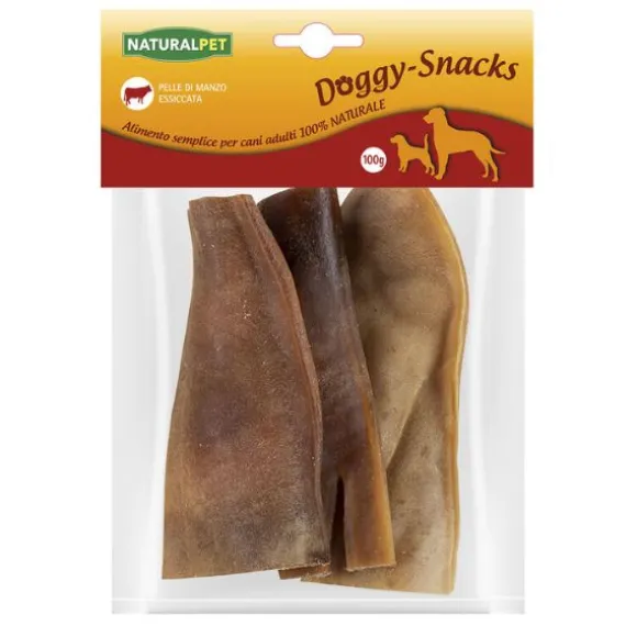 NaturalPet Doggy Snacks per cani Pelle di Testa di Manzo