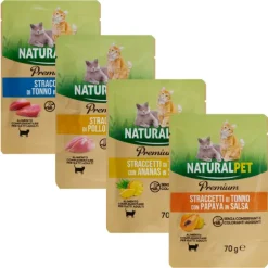 NaturalPet Premium Cat Adult Straccetti in salsa 70 gr