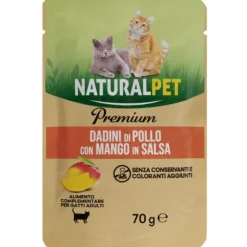 NaturalPet Premium Cat Adult Dadini in salsa 70 gr