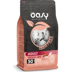 Oasy Grain Free Adult Medium Large Tacchino