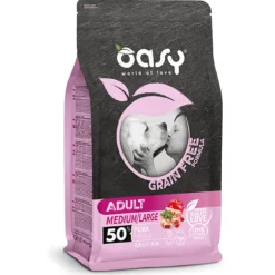 Oasy Grain Free Adult Medium Large Maiale