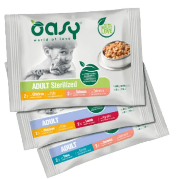 Oasy Multipack Adult Bocconcini in salsa 4 x 85 gr