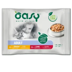 Oasy Multipack Adult Bocconcini in salsa 4 x 85 gr