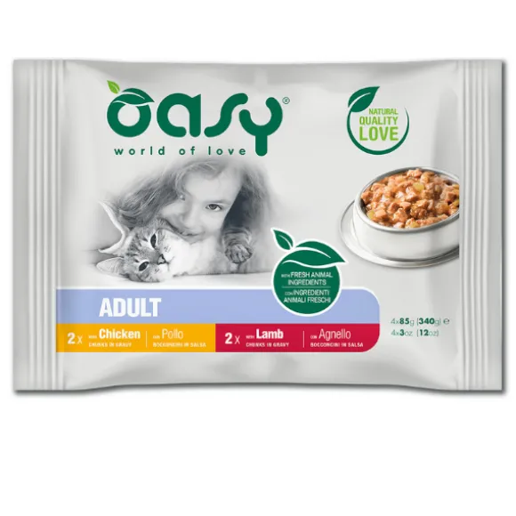 Oasy Multipack Adult Bocconcini in salsa 4 x 85 gr
