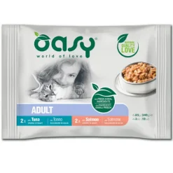 Oasy Multipack Adult Bocconcini in salsa 4 x 85 gr