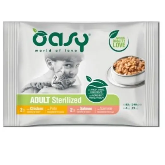 Oasy Multipack Adult Bocconcini in salsa 4 x 85 gr