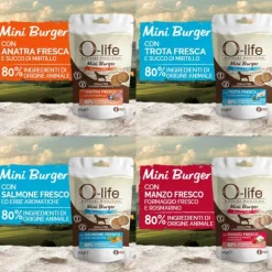 O-life Adult Mini Burger Grain Free Snack per cani 60 gr