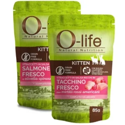 O-life Cat Kitten Grain Free Straccetti in salsa 85 gr