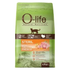 O-life Cat Sterilised Grain Free Tacchino fresco