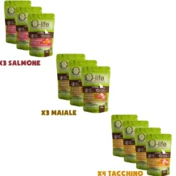 O-life Cat Sterilised Grain Free Straccetti in salsa multipack 10x85 gr