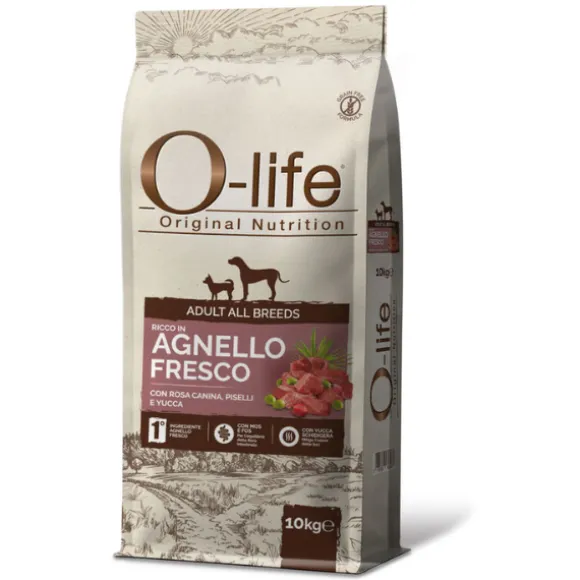 O-life Dog Adult All Breeds Grain Free Agnello e rosa canina