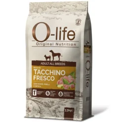 O-life Dog Adult All Breeds Grain Free Tacchino e patate