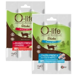 O-life Sticks Grain Free Snack per gatti 3x5 gr