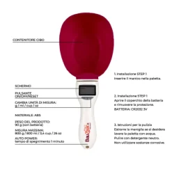 Paletta Pesa crocchette con bilancia digitale integrata