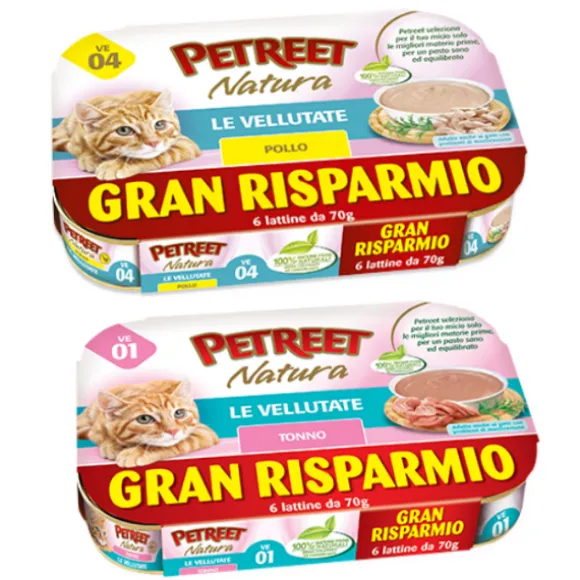 Petreet Vellutate Cat Maxi Scorta 6x70 gr