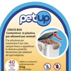 Porta crocchette Bidone con ruote Crock-Box PetUp