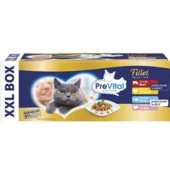 Prevital Cat Food Adult Fillet Selection Multipack XXL Box 48x85 gr