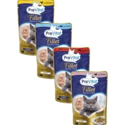 Prevital Cat Food Adult Fillet Selection Multipack XXL Box 48x85 gr
