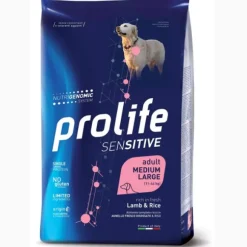 Prolife Cane Adult Sensitive Medium/Large Agnello e Riso